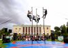 Chinese pole acrobatics at the French Embassy
